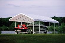 12'Wx30'Lx9'6"H white shade canopy